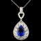 18K Gold 7.90ct Tanzanite & 1.73ctw Diamond Pendan