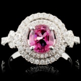 18K Gold 1.33ct Spinel & 0.53ctw Diamond Ring