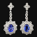 18K White Gold 4.62ct Tanzanite & 1.65ct Diamond E