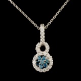 14K Gold 0.56ctw Diamond Pendant