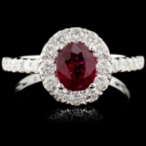 18K Gold 1.02ct Ruby & 0.75ct Diamond Ring