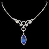 14K Gold 5.20ct Tanzanite & 1.60ctw Diamond Neckla