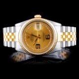 Rolex YG/SS DateJust Diamond 36MM Watch