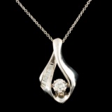 14K Gold 0.42ctw Diamond Pendant