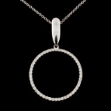 14K Gold 0.37ctw Diamond Pendant