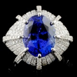 18K White Gold 5.49ct Tanzanite & 1.96ct Diamond R