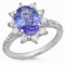 14K Gold 2.50ct Tanzanite & 1.00ct Diamond Ring