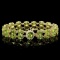 14k Gold 43.00ct Peridot & 0.60ct Diamond Bracelet