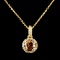 14K Gold 0.87ctw Diamond Pendant