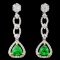 18K Gold 1.82ctw Tsavorite & 1.01ctw Diamond Earri