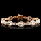 14K Gold 6.95ct Morganite & 1.25ctw Diamond Bracel