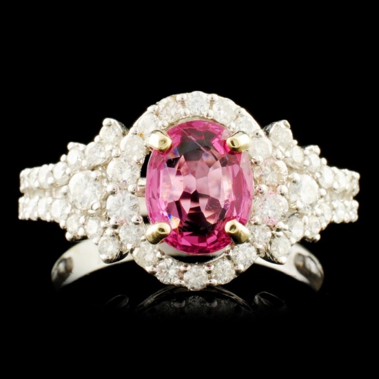 18K Gold 1.59ct Spinel & 0.84ctw Diamond Ring