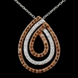 14K Gold 1.06ctw Fancy Diamond Pendant