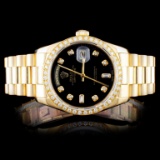 Rolex 18K YG Day-Date Diamond 36MM Watch