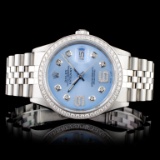 Rolex SS DateJust Diamond 36mm Wristwatch