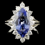 14K Gold 2.71ct Tanzanite & 0.67ctw Diamond Ring