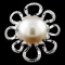 18K WG 14.00mm South Sea Pearl & 0.70ct Diamond Ri