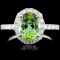 14K Gold 2.00ct Tourmaline & 0.71ctw Diamond Ring