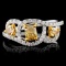 18K White Gold 0.92ctw Fancy Color Diamond Ring