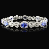 18K White Gold 5.52ct Tanzanite & 4.38ct Diamond B