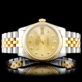 Rolex DateJust YG/SS Diamond 36mm Wristwatch