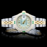 Rolex YG/SS DateJust Diamond Ladies Watch