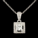 14K Gold 0.66ctw Diamond Pendant