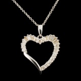 14K Gold 0.45ctw Diamond Pendant