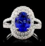 18K White Gold 2.20ct Tanzanite & 1.05ctw Diamond