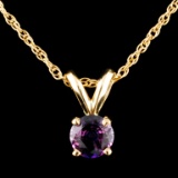 14K Gold 0.50ctw Sapphire Pendant