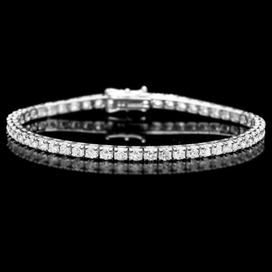 ^18k White Gold 5.00ct Diamond Bracelet