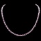 14k Gold 25.00ct Sapphire & 1.35ct Diamond Neckla