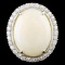 14K Gold 13.31ct Opal & 1.45ctw Diamond Ring