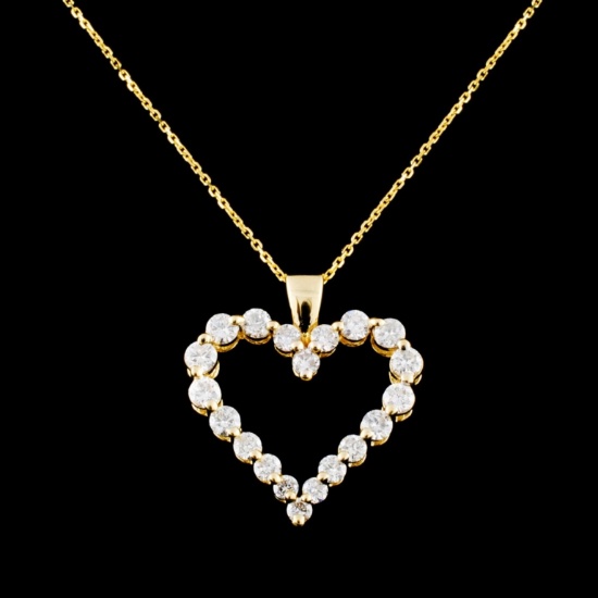 14K Gold 0.74ctw Diamond Pendant