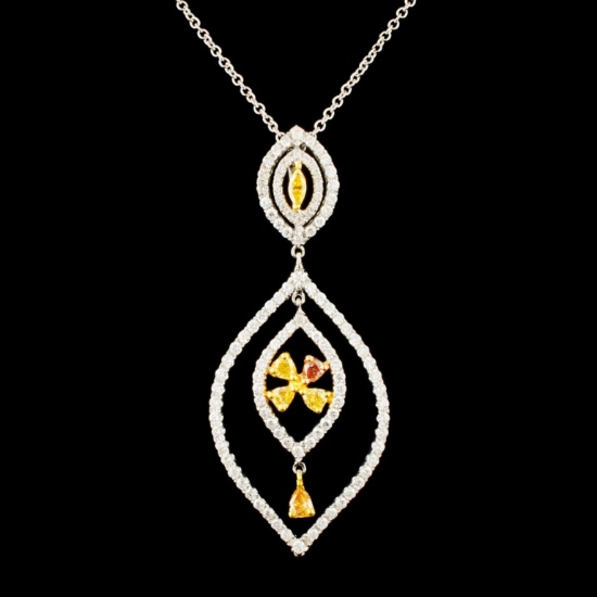 18K Gold 1.27ctw Diamond Pendant