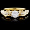 18K Yellow Gold 0.92ctw Diamond Ring