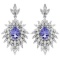 14K Gold 3.00ct Tanzanite & 2.50ct Diamond Earring