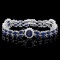 14k Gold 20.00ct Sapphire & 1.70ct Diamond Bracel