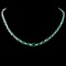 14K Gold 26.56ctw Emerald & 1.75ctw Diamond Neckla