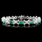 14K Gold 6.10ctw Emerald & 1.85ctw Diamond Bracele