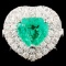 18K Gold 2.23ct Emerald & 1.79ctw Diamond Ring