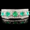 14K Gold 0.49ct Emerald & 0.18ctw Diamond Ring