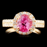 18K Gold 2.29ct Spinel & 0.76ctw Diamond Ring