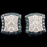 14K Gold 1.48ctw Diamond Earrings