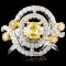 18K Gold 1.11ctw Fancy Color Diamond Ring