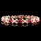 14K Gold 8.50ctw Ruby & 1.85ctw Diamond Bracelet