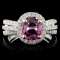 18K White Gold 1.77ct Spinel & 1.29ct Diamond Ring