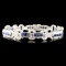 14K Gold 7.82ct Sapphire & 1.30ctw Diamond Bracele