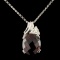 14K Gold 5.10ctw Garnet & 0.11ctw Diamond Pendant