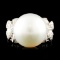 18K Gold 12.00MM Pearl & 0.27ctw Diamond Ring